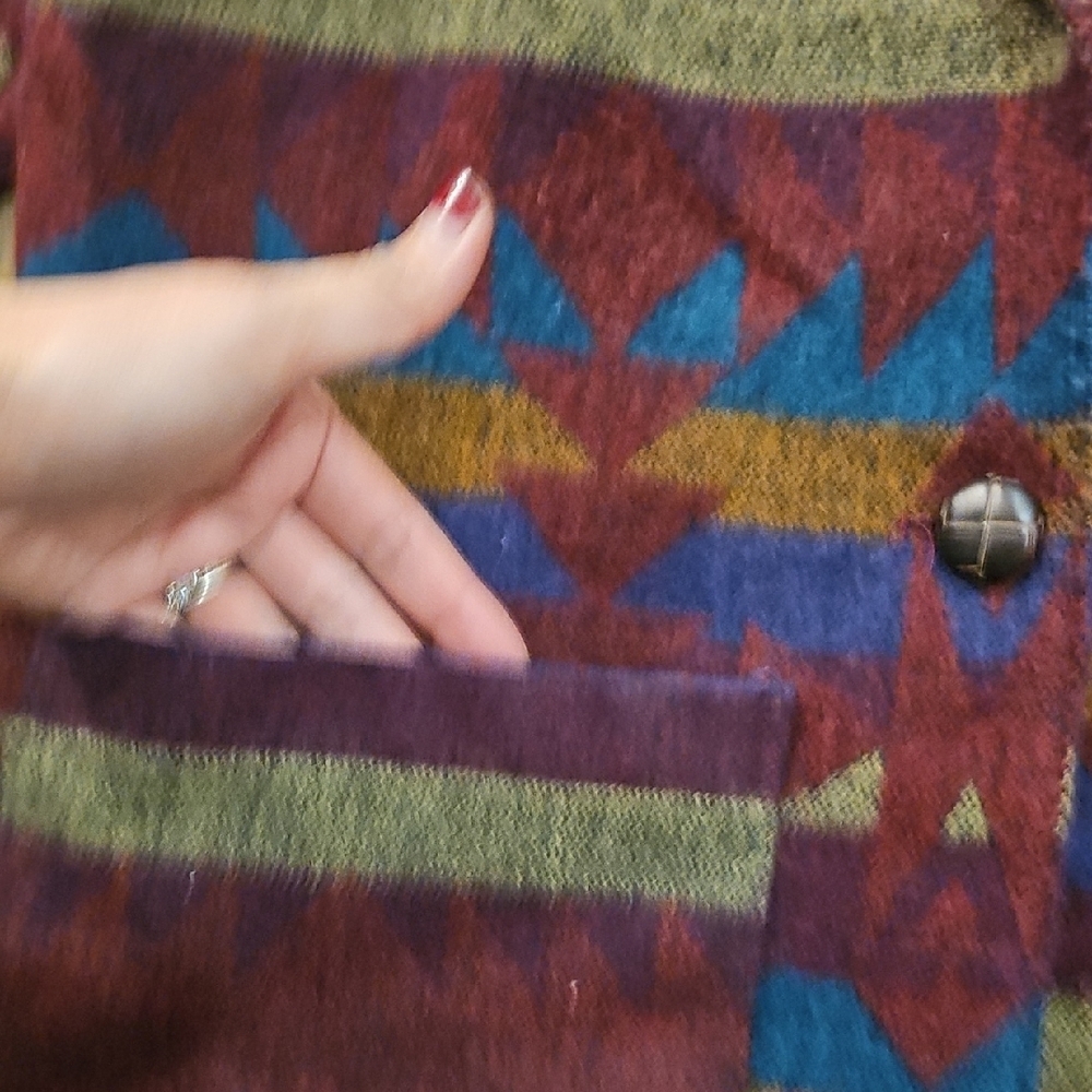 VINTAGE Geometric Patterned Women's Jacket - Picture 7 of 12